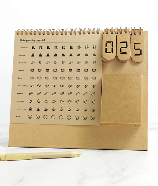 ECO Countdown Calendar - 
Sustainable Flip-Style Countdown Calendar