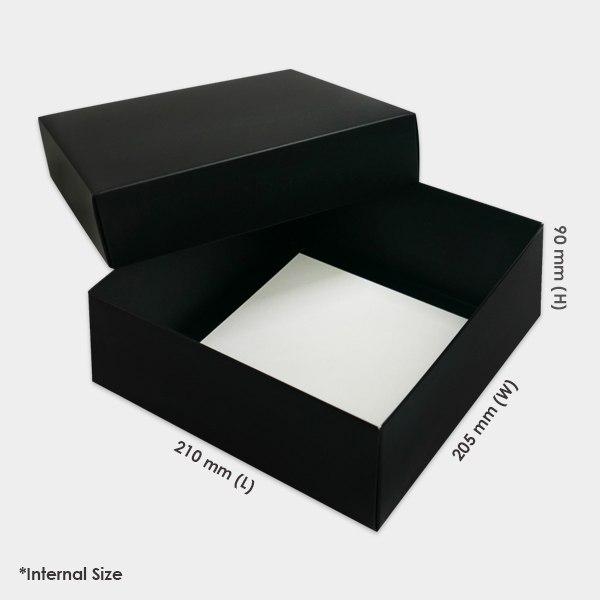 M-LARGE SQUARE BLACK PREMIER GIFT BOX 210 x 205 x 90 mm