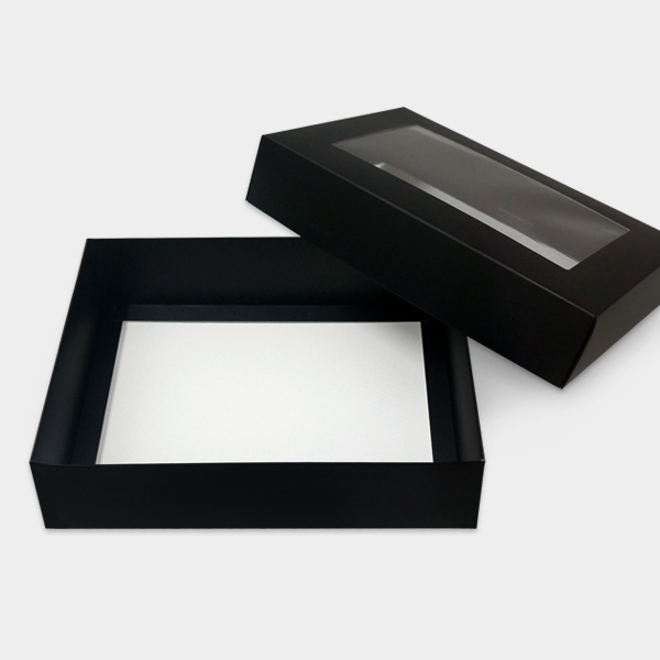 WINDOW SMALL A5 BLACK PREMIER GIFT BOX 240 x 170 x 65mm