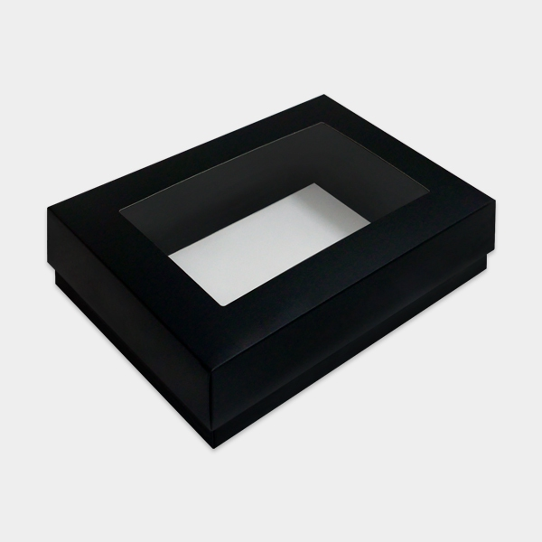 WINDOW SMALL A5 BLACK PREMIER GIFT BOX 240 x 170 x 65mm