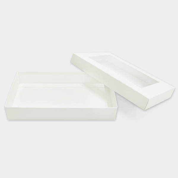 WHITE PREMIER WINDOW GIFT BOX - 240 x 130 x 40 mm