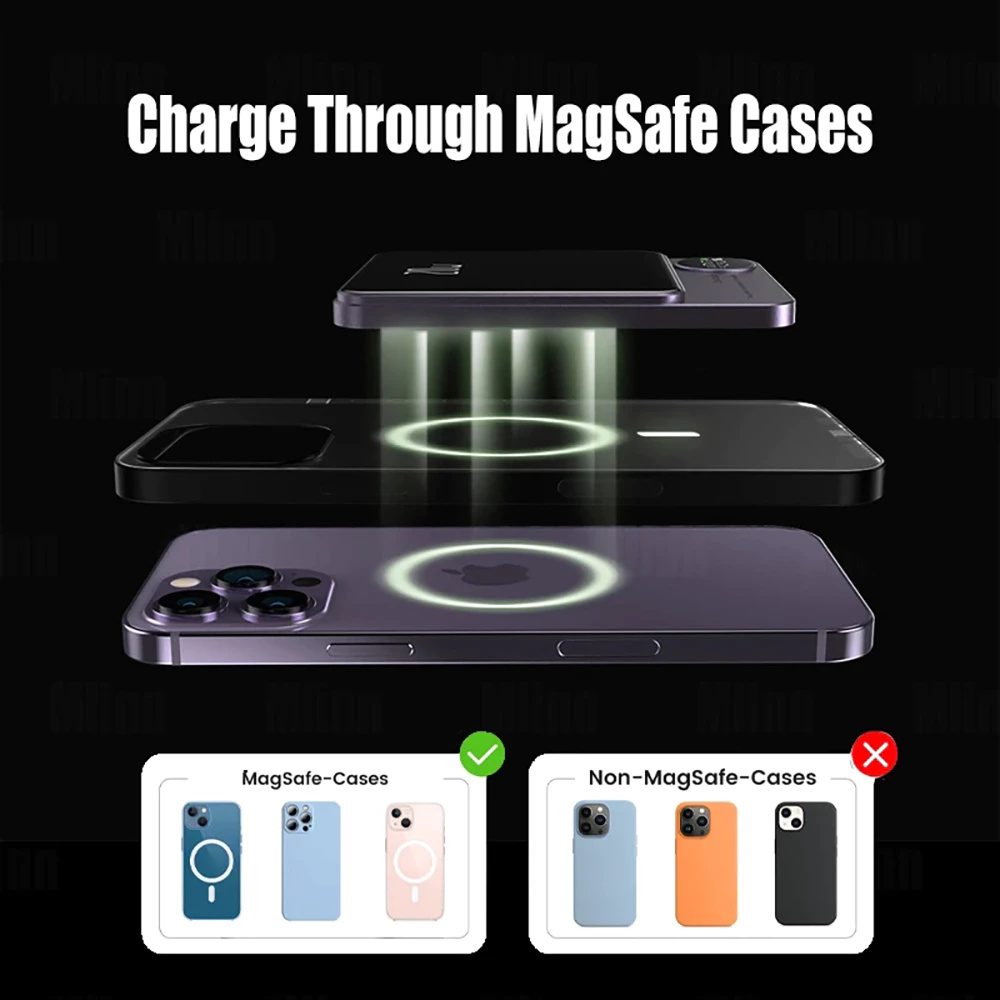 12000mAh Wireless Power Bank Magsafe 22.5W - Black