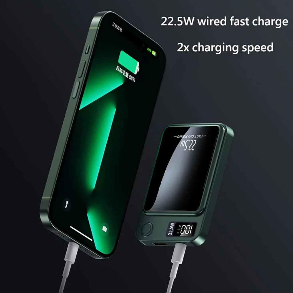12000mAh Wireless Power Bank Magsafe 22.5W - Black