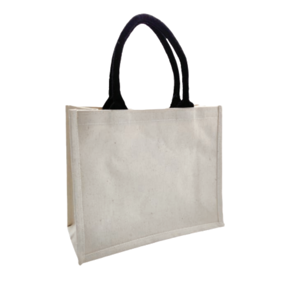 Mini Canvas (Landscape) Bag Black Handle
