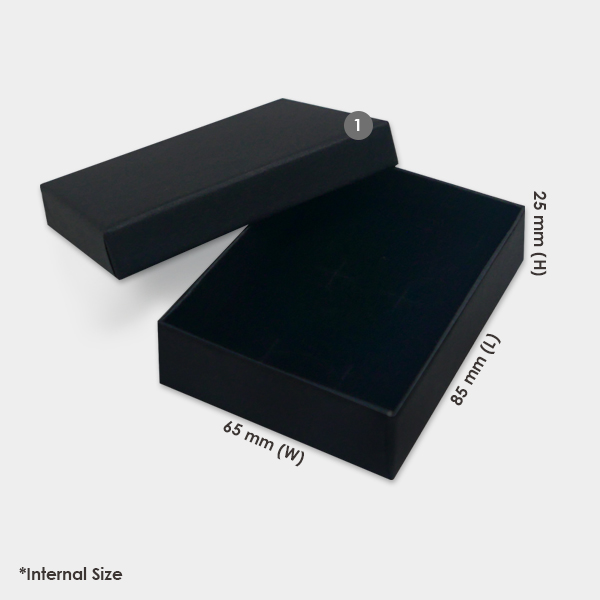KRAFT BLACK RIGID BOX 85 x 65 x 25 mm