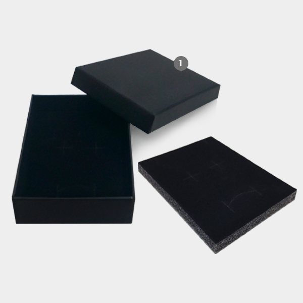 KRAFT BLACK RIGID BOX 85 x 65 x 25 mm