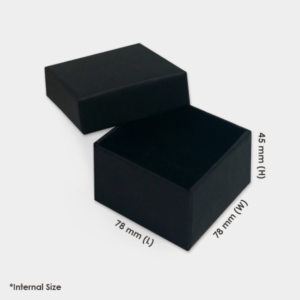 KRAFT BLACK RIGID BOX 78 x 78 x 45 mm