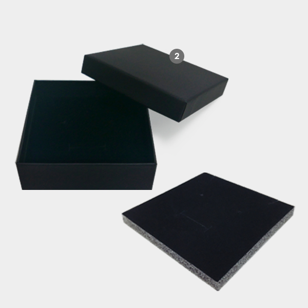 KRAFT BLACK RIGID BOX 85 x 85 x 25 mm
