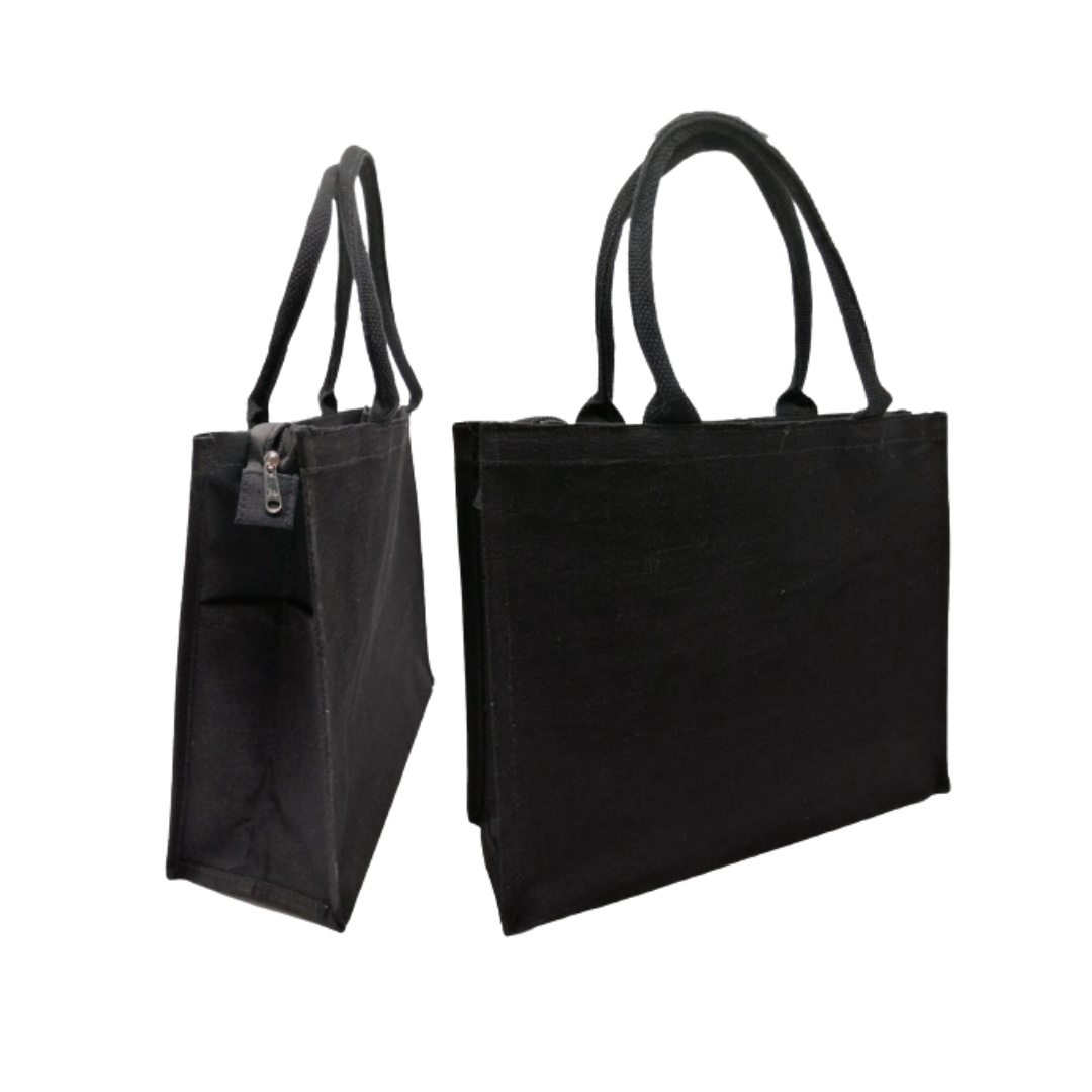 Black Juco with Zipper Bag