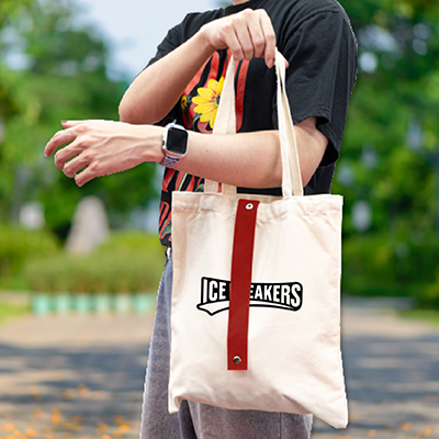 Color Strap Foldable Canvas Tote Bag – 8oz (340×400) - Yellow