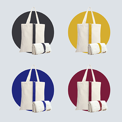 Color Strap Foldable Canvas Tote Bag – 8oz (340×400) - Yellow