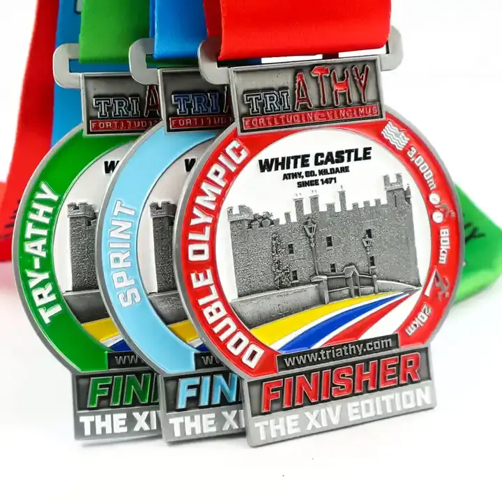 Custom Sports Medals – Zinc Alloy Gold, Silver & Bronze (Irregular Shape)