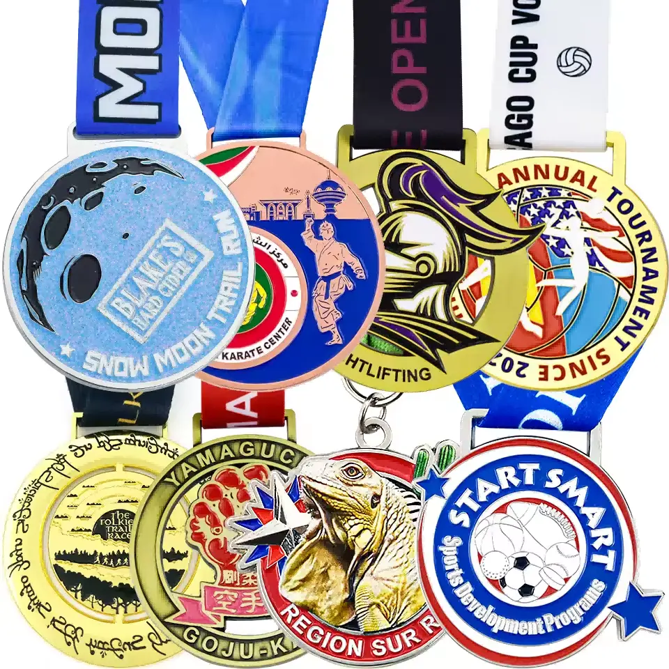 Custom Sports Medals – Zinc Alloy Gold, Silver & Bronze (Irregular Shape)