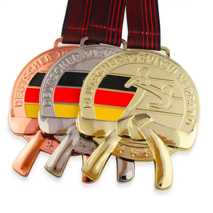 Custom Sports Medals – Zinc Alloy Gold, Silver & Bronze (Irregular Shape)