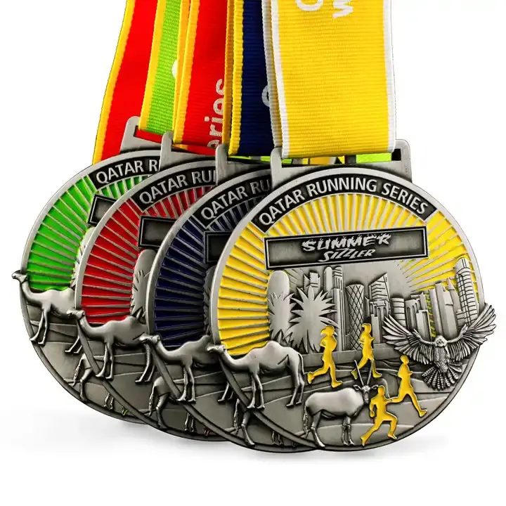 Custom Sports Medals – Zinc Alloy Gold, Silver & Bronze (Irregular Shape)