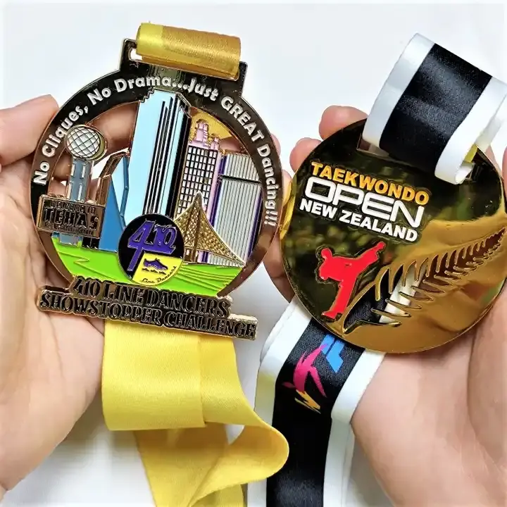Custom Sports Medals – Zinc Alloy Gold, Silver & Bronze (Irregular Shape)