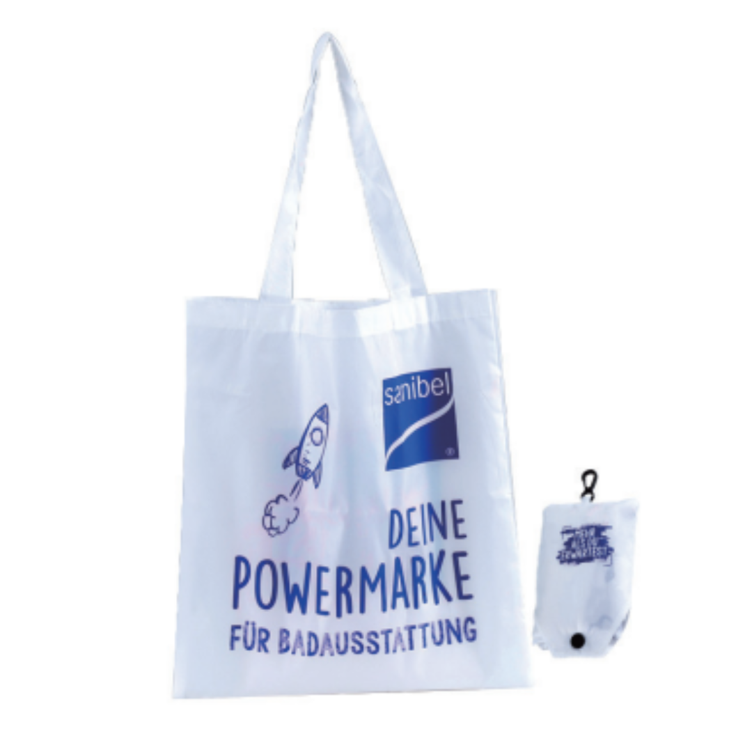 Custom Folding Polyester Shopping Bag – Lightweight, Eco-Friendly & Travel-Ready