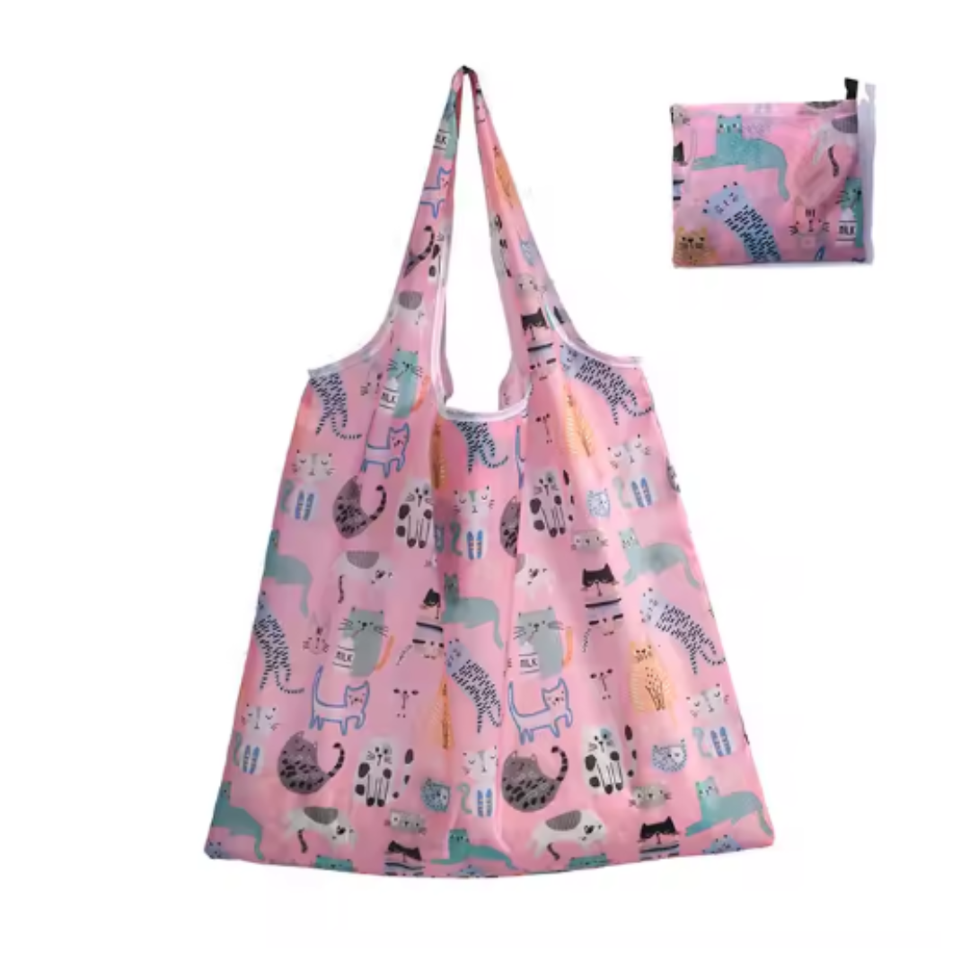 Custom Folding Polyester Shopping Bag – Lightweight, Eco-Friendly & Travel-Ready