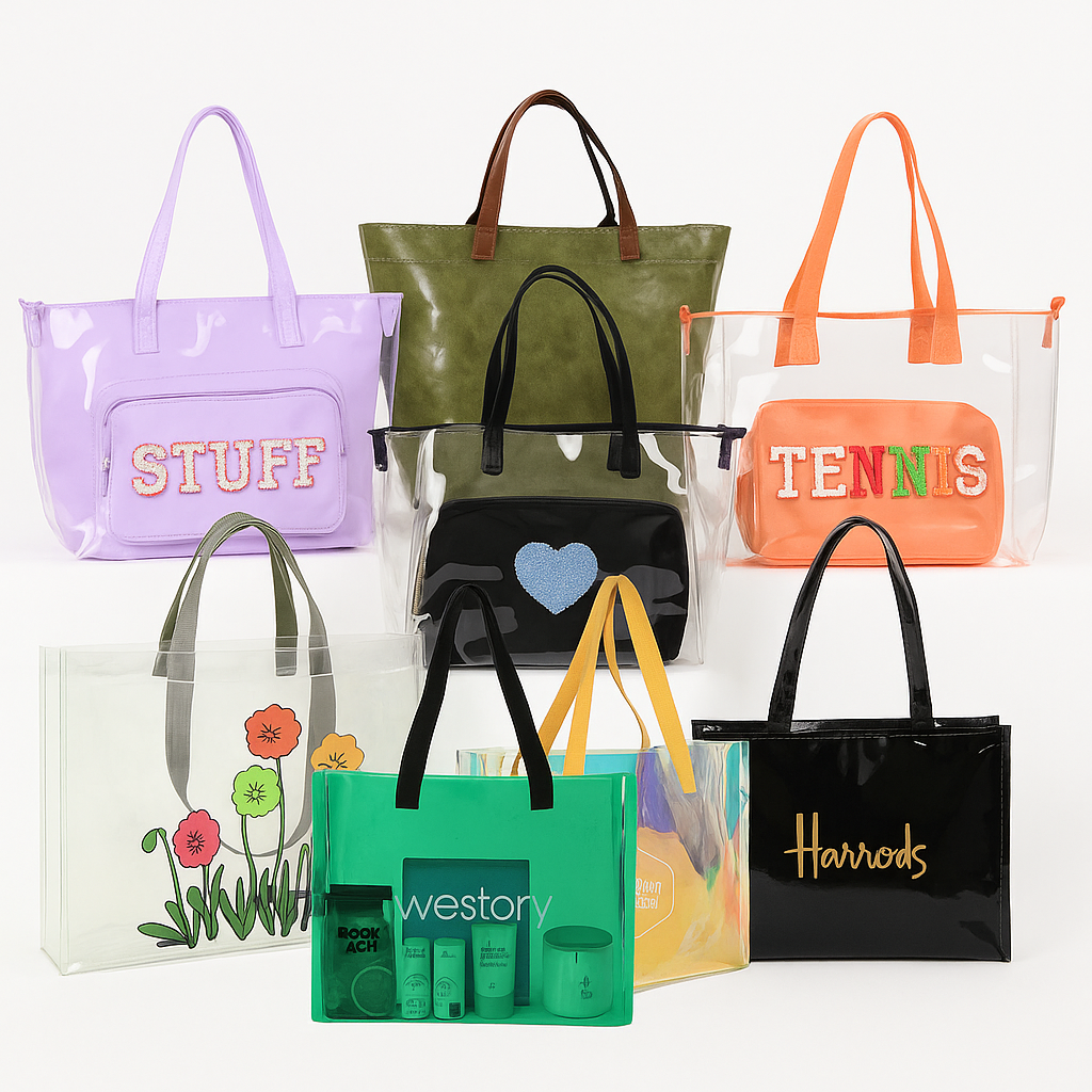 Custom PVC Shopping Bag – Neon, Waterproof & Eye-Catching