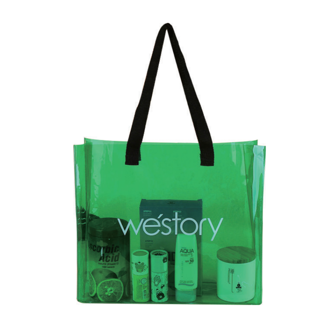 Custom PVC Shopping Bag – Neon, Waterproof & Eye-Catching