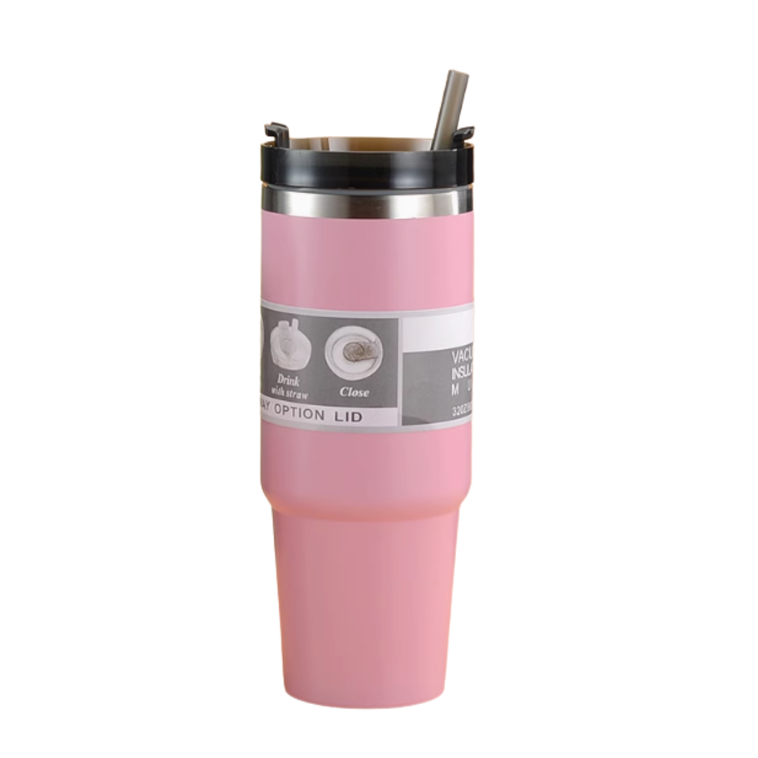 Stainless Steel Tumbler Cup (890ml) - Pink