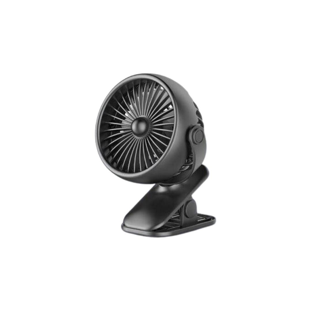 Adjustable Cooling Fan With Small Clip - Black