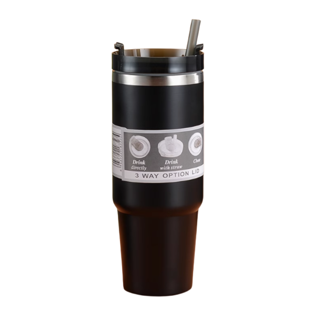 Stainless Steel Tumbler Cup (890ml) - Black