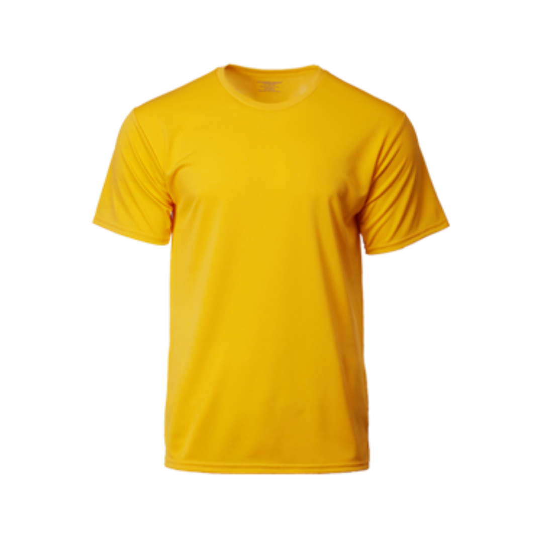 Performance Round Neck Dry Pique Tshirt Gold
