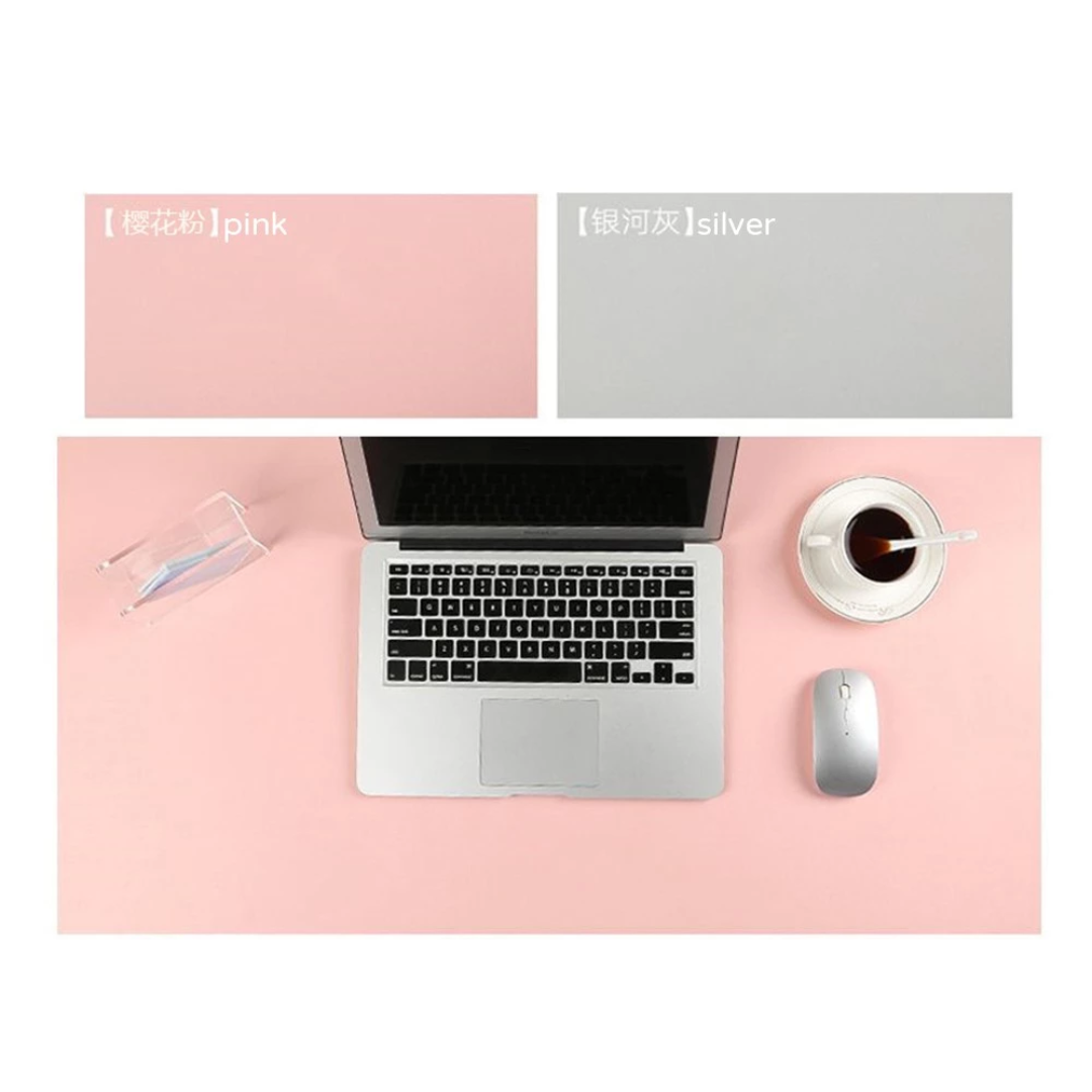 Premium Double Sided Mouse Pad - 70cm x35cm - Pink Grey
