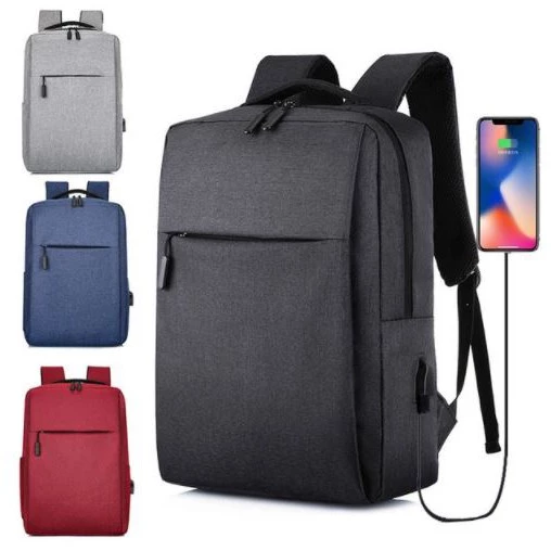 Laptop Bag Travel Bag Business Backpack Leisure Men Bag Man Bag Multifunctional USB Charging Bag - Grey