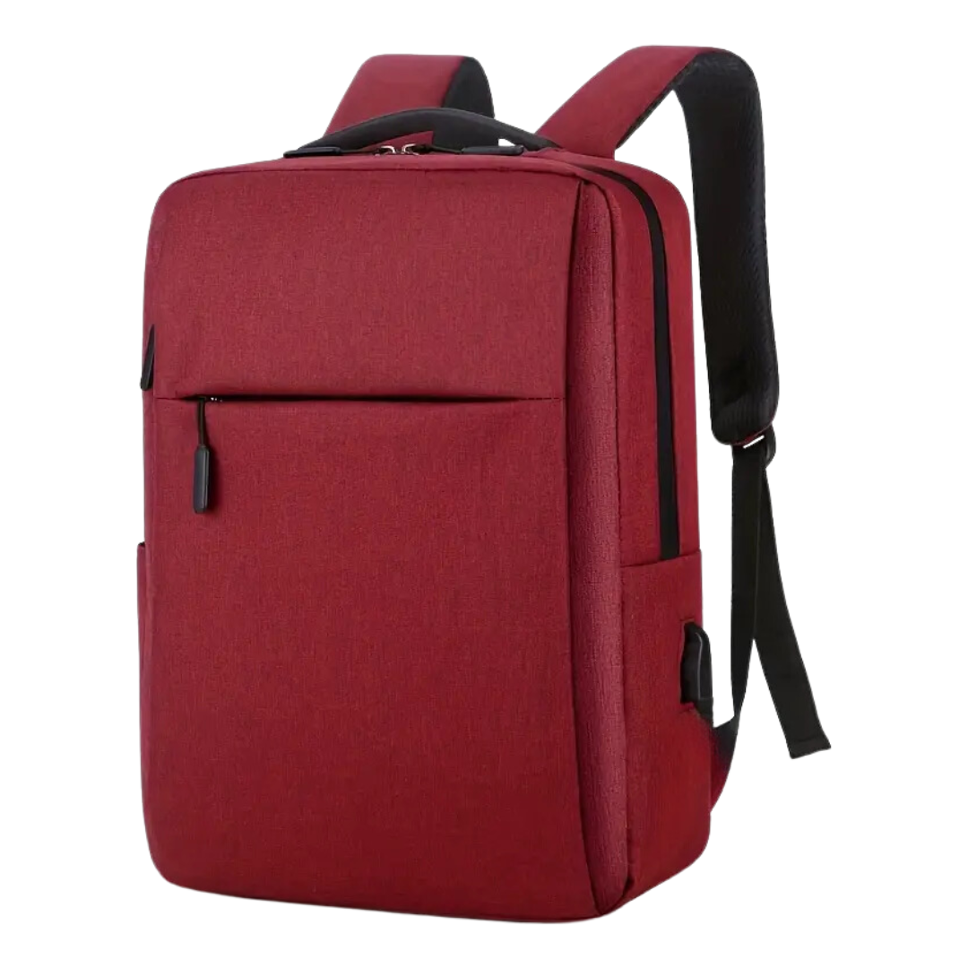 Laptop Bag Travel Bag Business Backpack Leisure Men Bag Man Bag Multifunctional USB Charging Bag - Red