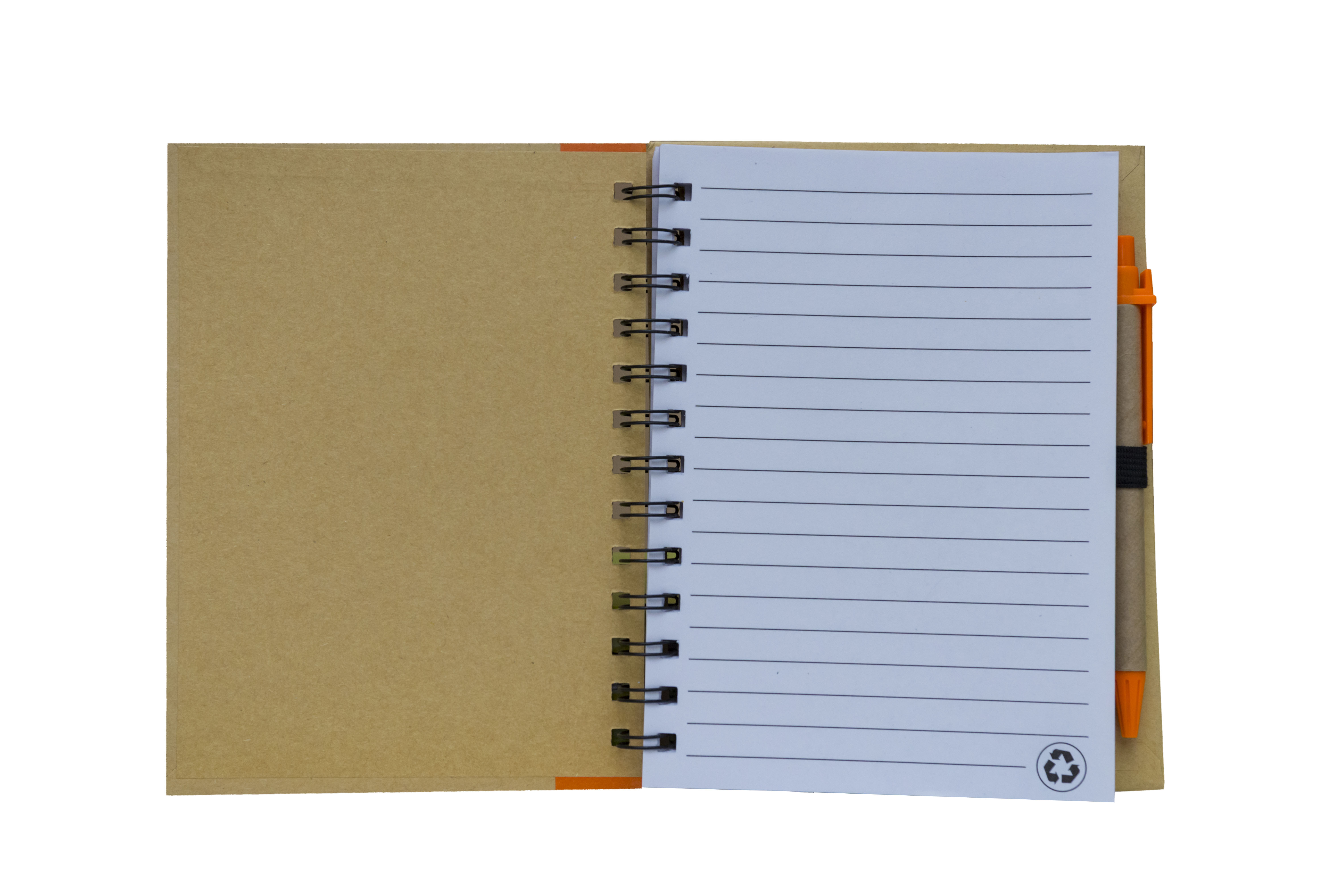 Eco Notepad with Pen – Coloured Side (70 Sheets) Red
