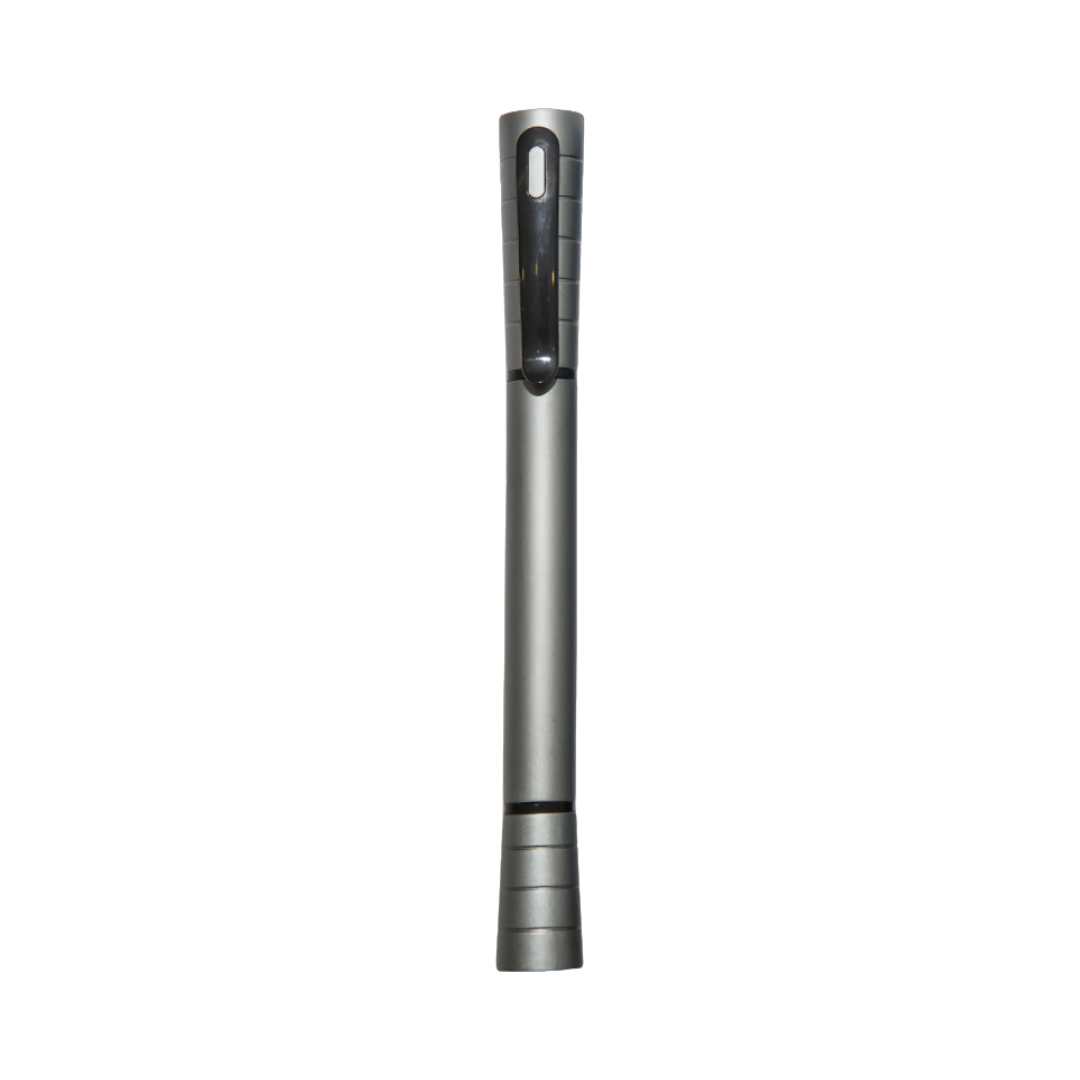 INKY 2-in-1 Black Ink Ballpoint Pen with Highlighter (Silver)