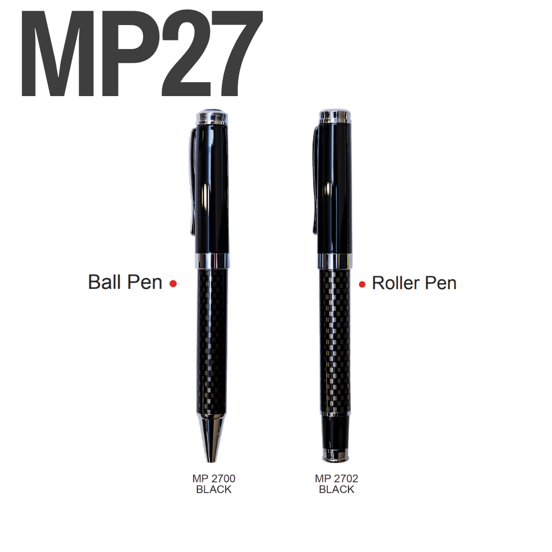 XYLO Metal Ball Pen – Black & Silver (40g)