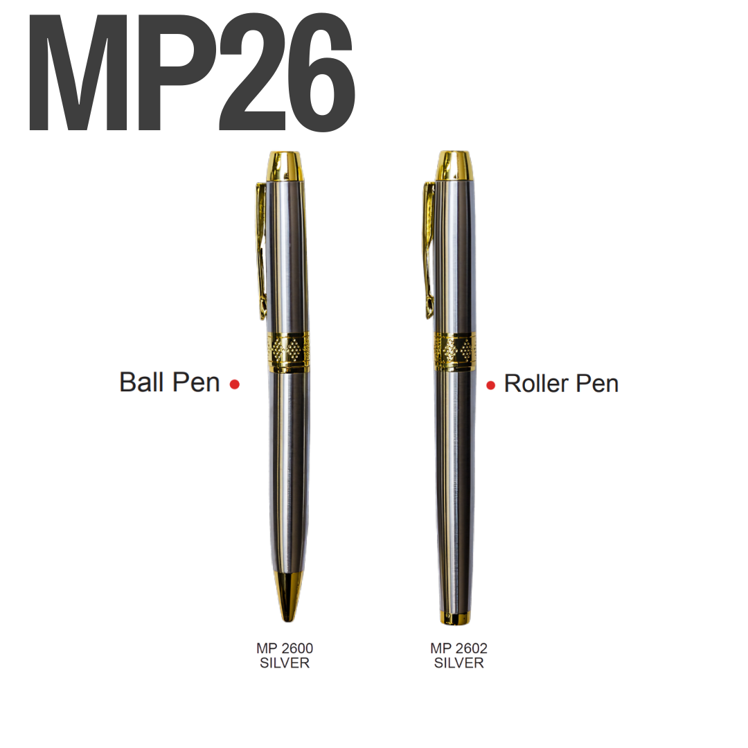 BOLDO Metal Ball Pen – Silver & Gold (40g)