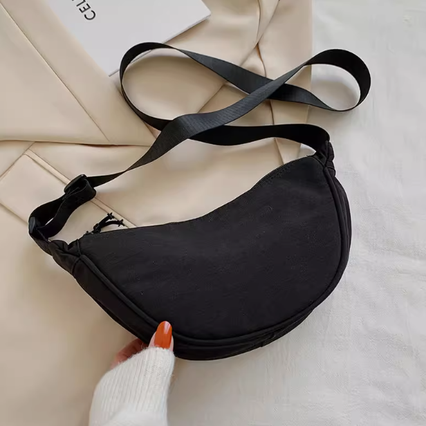 Ultralight Nylon Dumpling Bag - Black