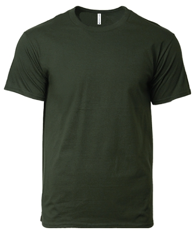Soft Touch Round Neck Tee Forest Green