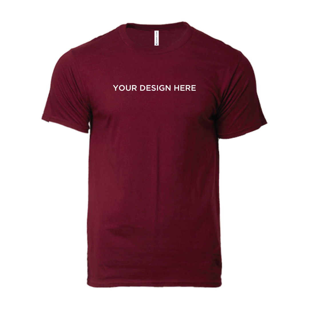 Soft Touch Round Neck Tee Maroon