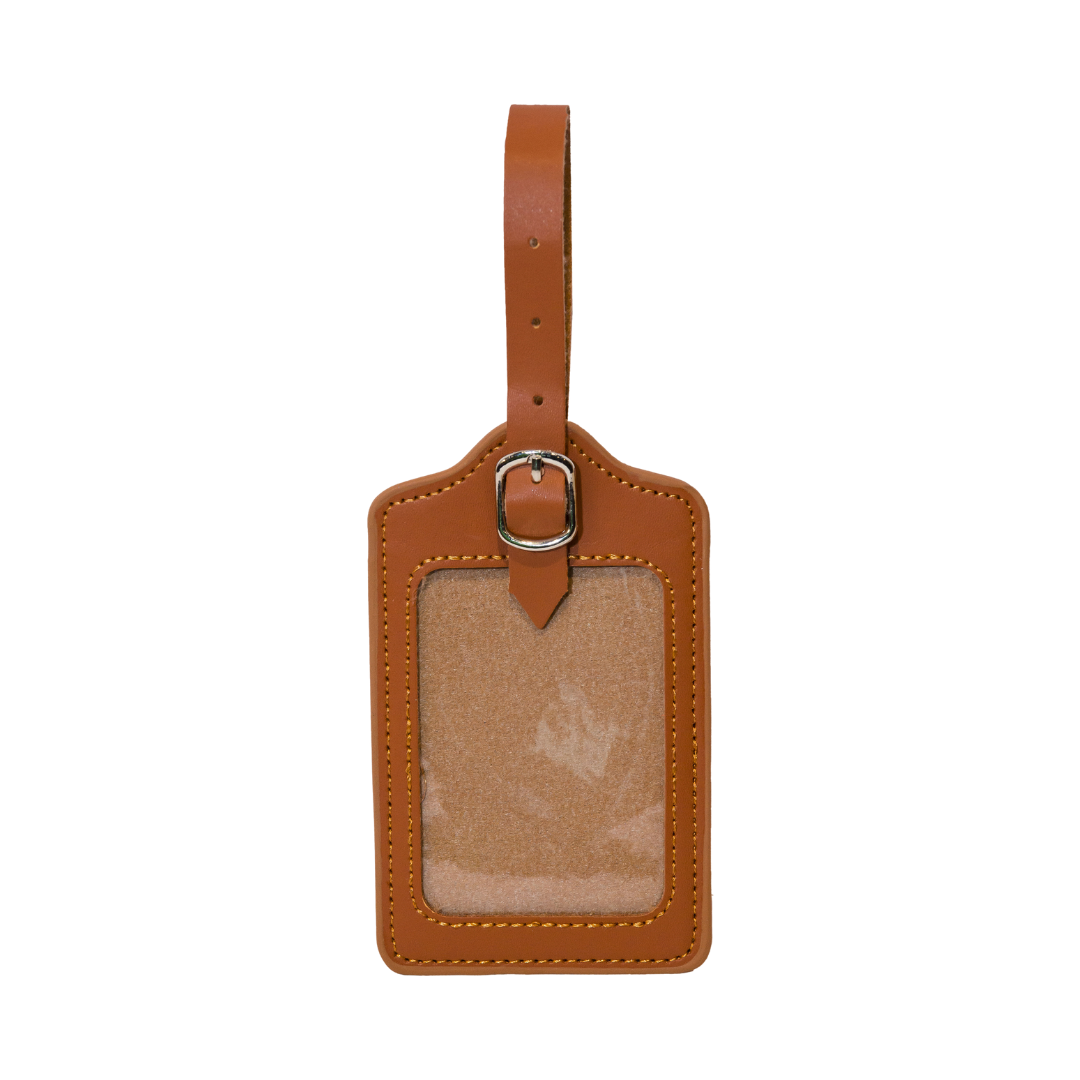 PVC ID Card Holder – With Strap & Buckle (7 x 10 cm) Brown