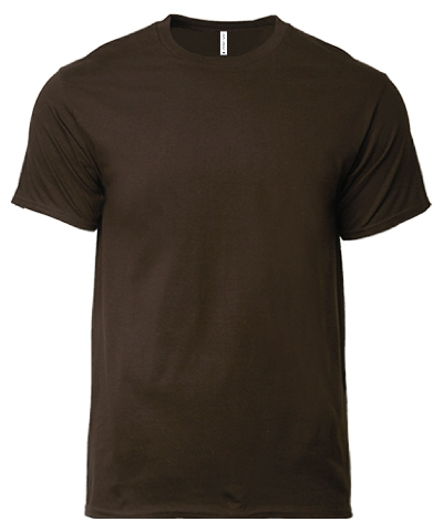 Soft Touch Round Neck Tee Dark Chocolate