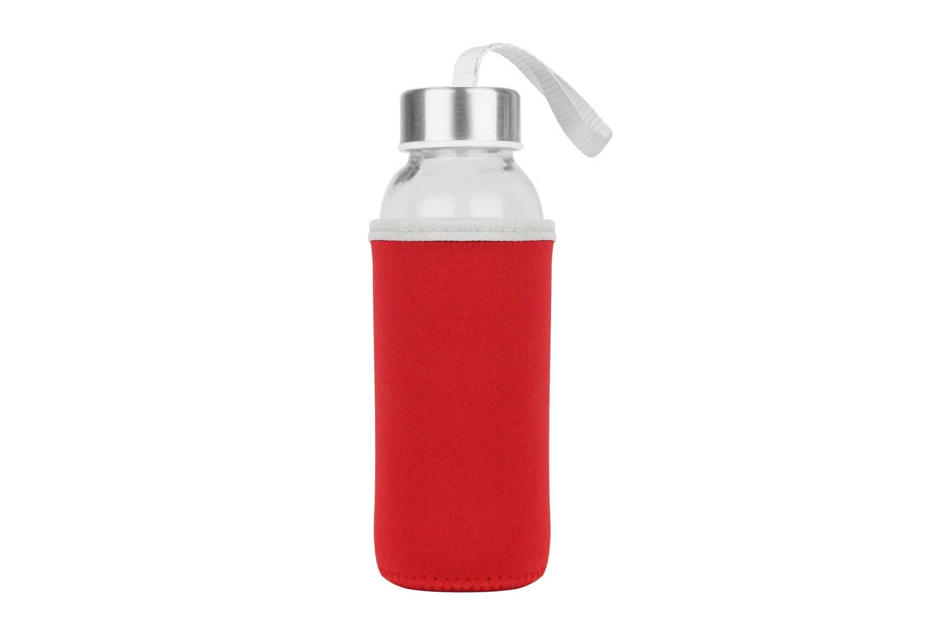 LIKEME MINI - Glass Bottle w/ Neoprene Pouch (300ml) - Red
