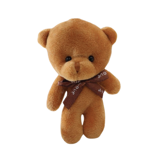 Mini Teddy Bear Plushie Keychain (12*3*5cm)