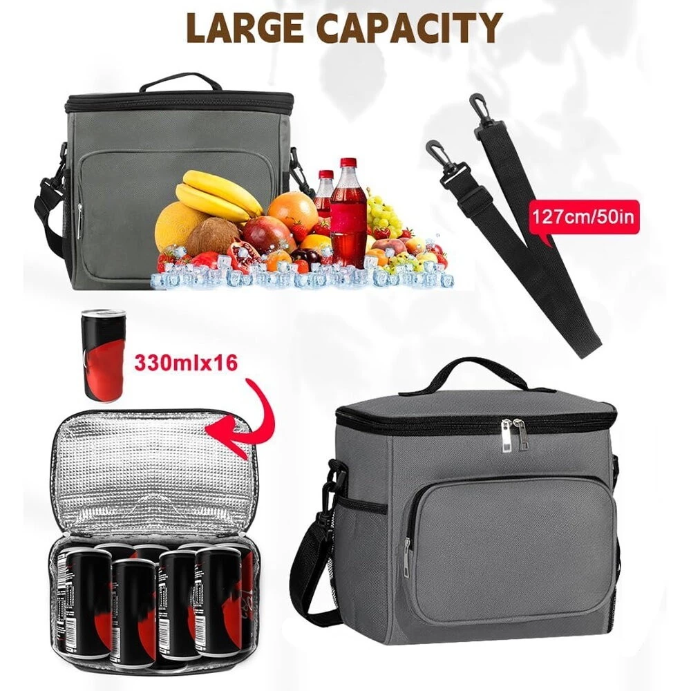 Fashion Lunch Box Women Insulation Carry Tote Bags High Capacity Lunch Bag Original Aluminum Foil Box Thermal Waterproof - Red
