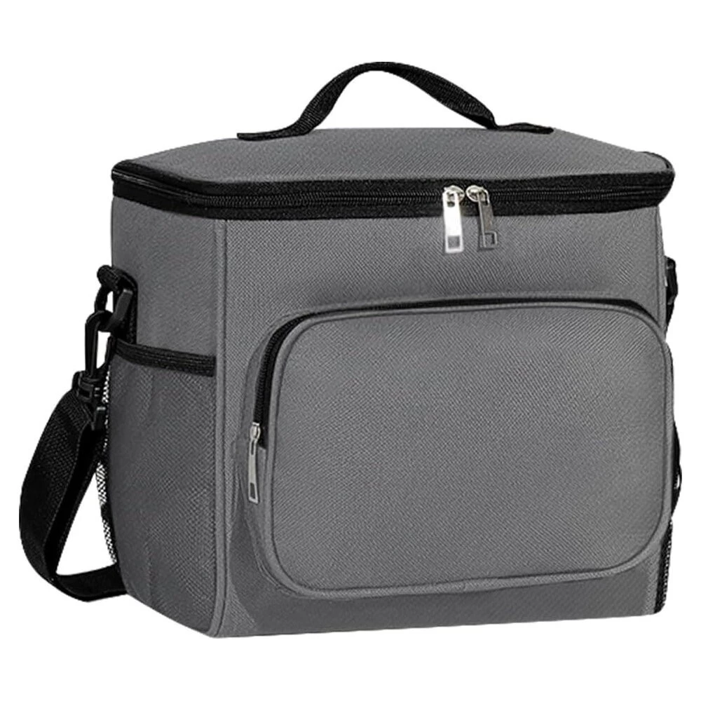 Fashion Lunch Box Women Insulation Carry Tote Bags High Capacity Lunch Bag Original Aluminum Foil Box Thermal Waterproof - Grey