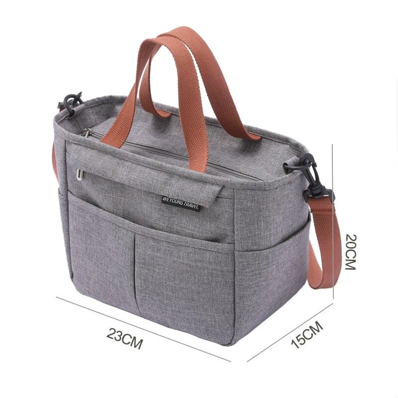 Thermal Lunch Bag for Men & Women Multi-size Insulated Lunch Box Bag - C Shoulder