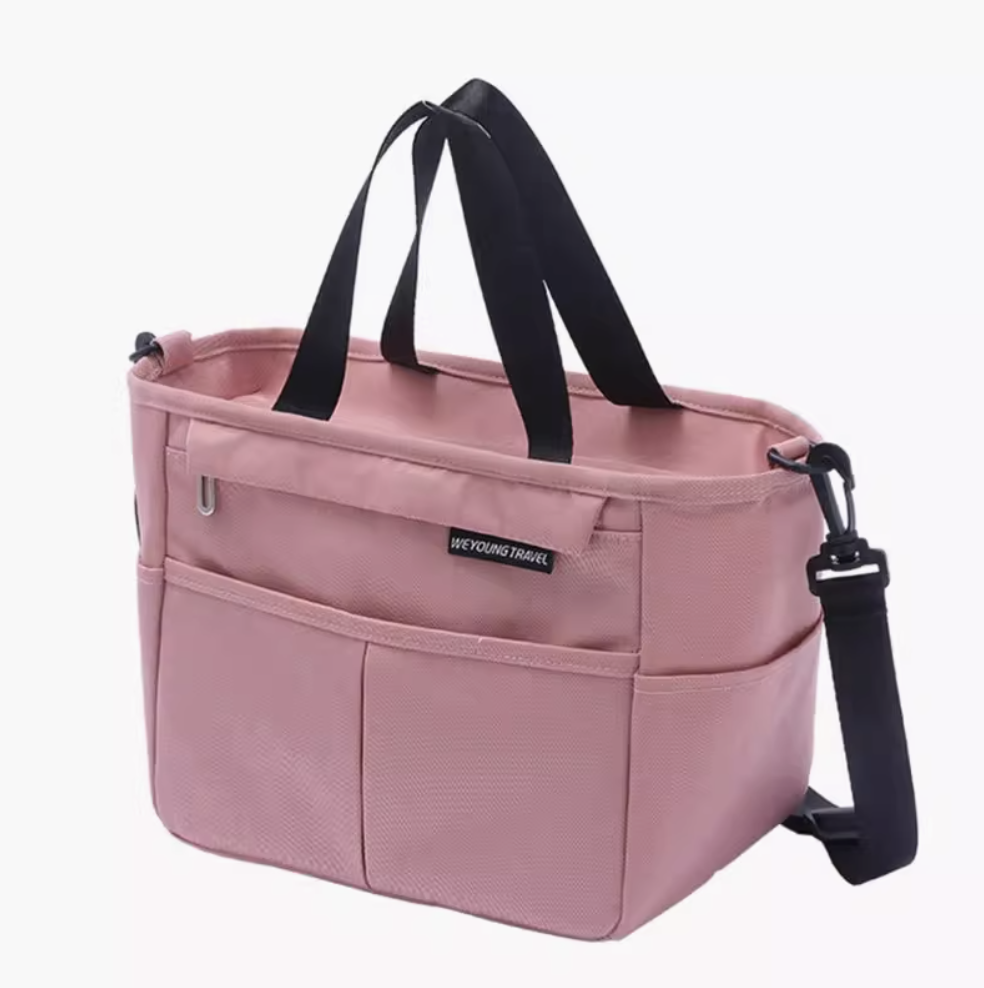 Portable Lunch Box Bag Insulated Thermal Bag Picnic Food Cooler - Pink