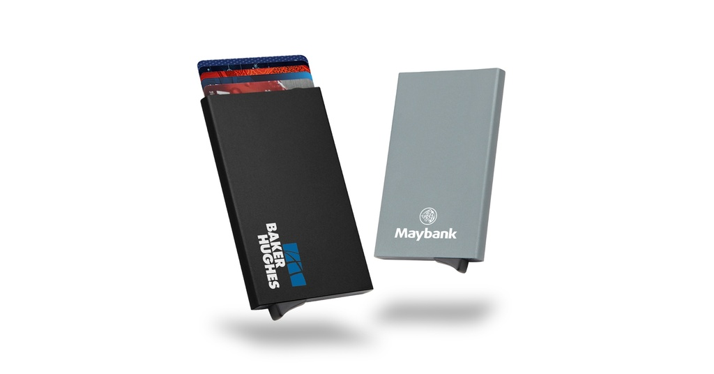 RFID Block Metal Credit Card Holder - Grey