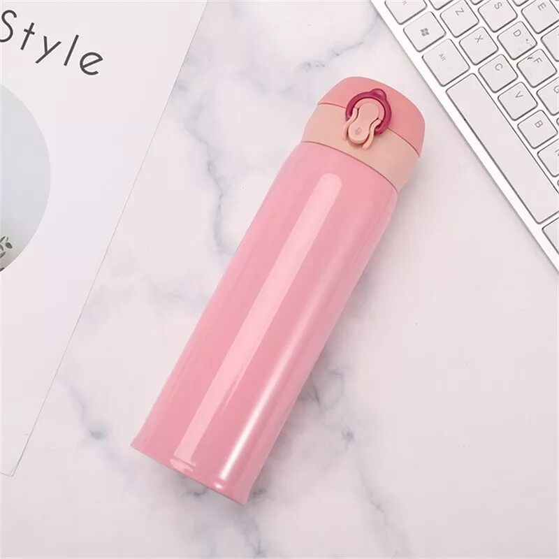 Double Wall Vacuum Flask Thermos (500ml) - Pink