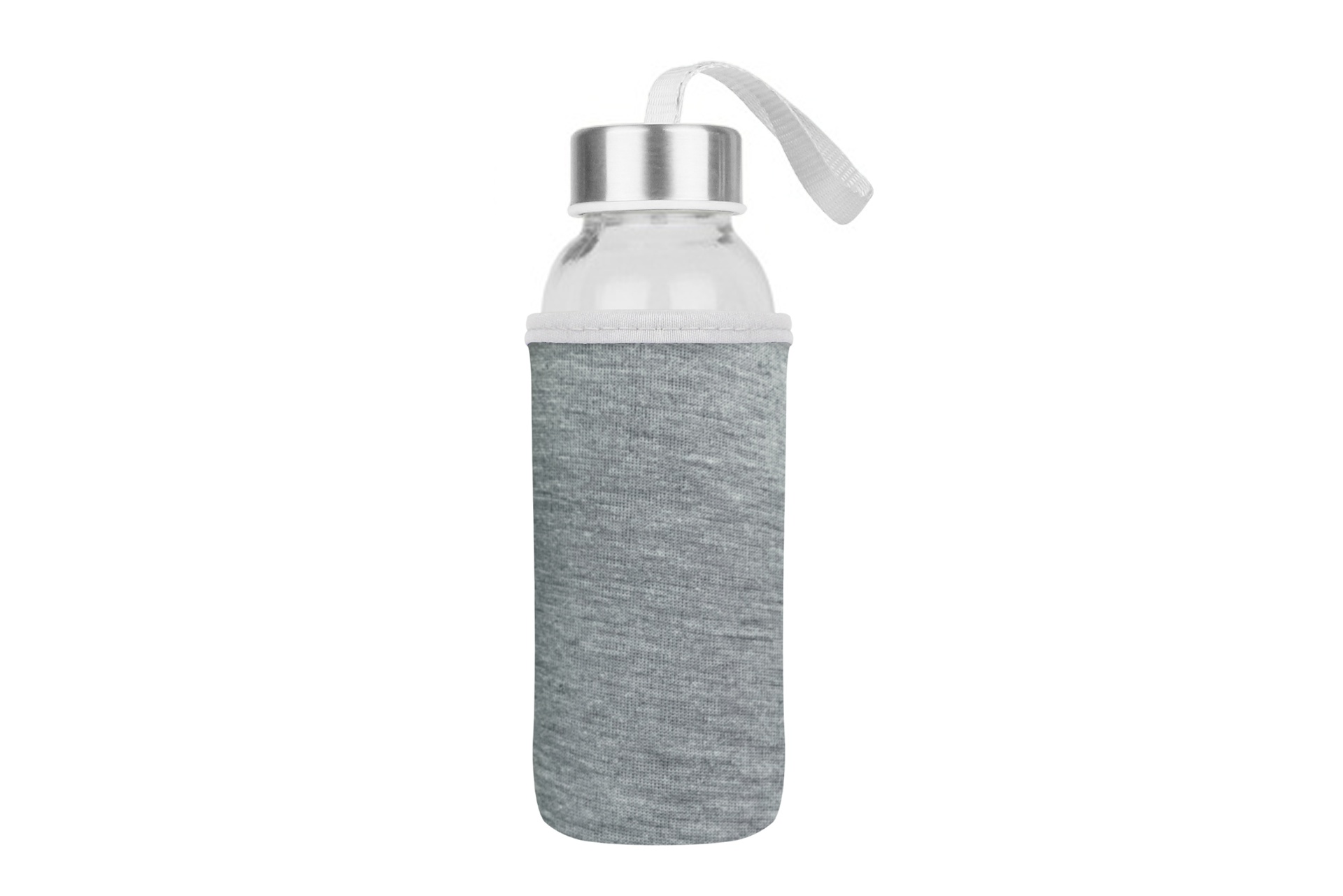 LIKEME MINI - Glass Bottle w/ Neoprene Pouch (300ml) - Grey