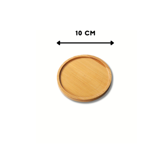 Bamboo Wood Coaster Round - 10cm